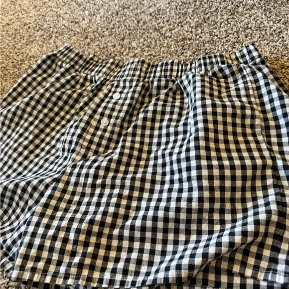 Black and White Gingham Women’s Shorts - Picture 3 of 3